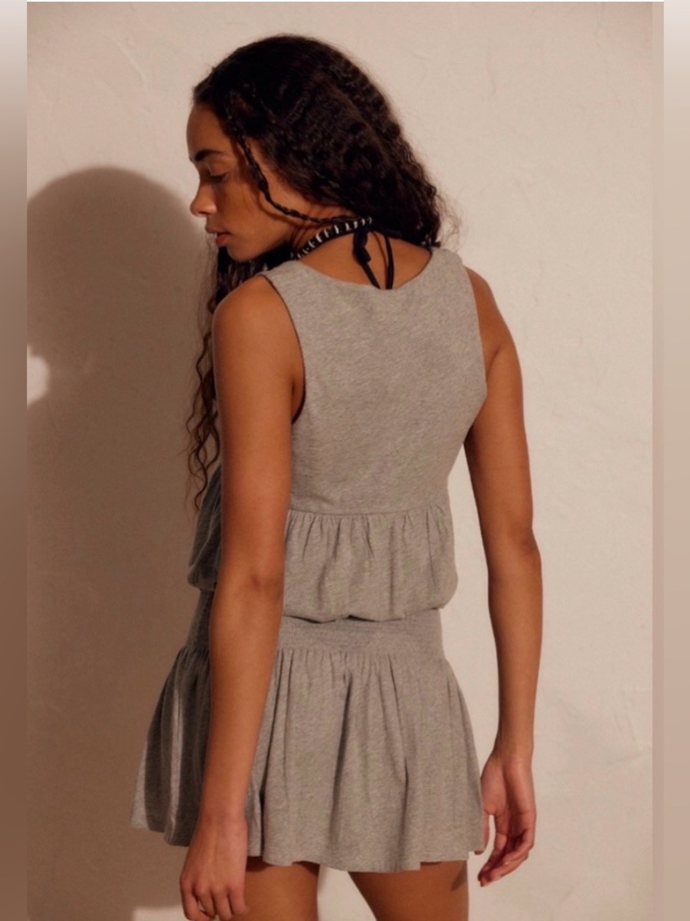 FREE PEOPLE Hally Cotton-Jersey Mini Dress - Picture 2 of 12